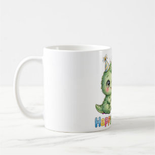 Cute Baby Dinosaur Happy Birthday Mug
