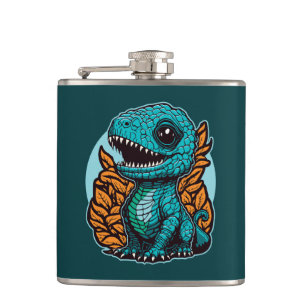 Cute Baby Dinosaur Hip Flask