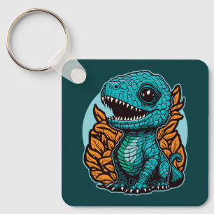 Cute Baby Dinosaur Key Ring