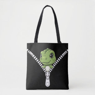 Cute baby dinosaur Peek Tote Bag