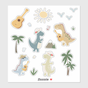 Cute Baby Dinosaur Set Kids Cartoon Colourful Fun