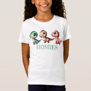 Cute Baby Dinosaurs Illustration T-Shirt