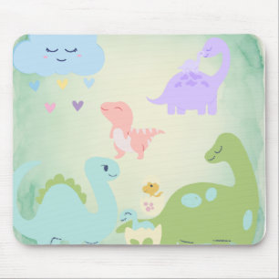 Cute Baby Dinosaurs Mouse Mat