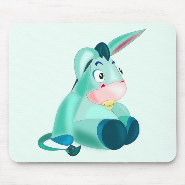 Cute Baby Donkey Mouse Mat (Front)