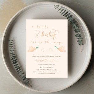 Cute Baby Dove Baby Shower Invitation