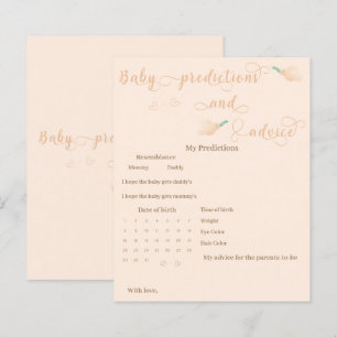 Cute Baby Dove Baby Shower Predictions Game
