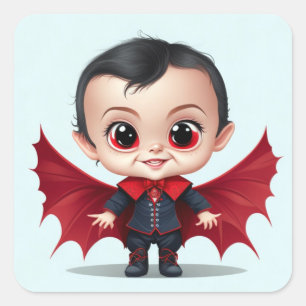 Cute Baby Dracula Square Sticker