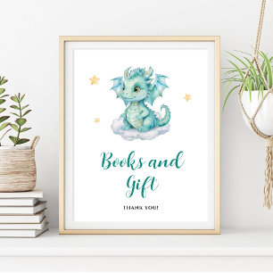Cute Baby Dragon Books and Gift Poster
