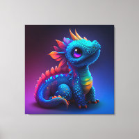 Cute Baby Dragon Canvas Print