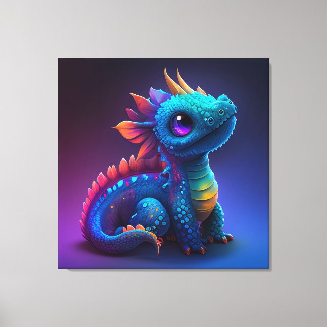 Cute Baby Dragon Canvas Print (Front)