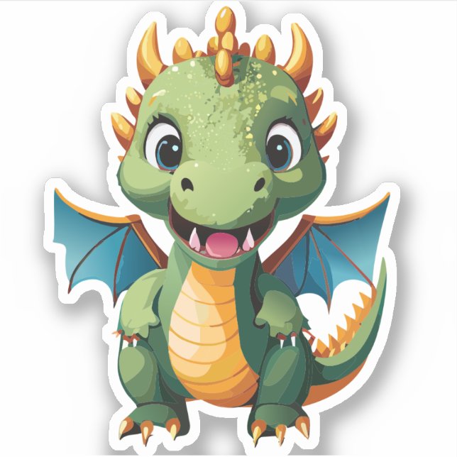 Cute Baby Dragon Cartoon Charactor (Front)