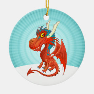 Cute Baby Dragon Ceramic Tree Decoration