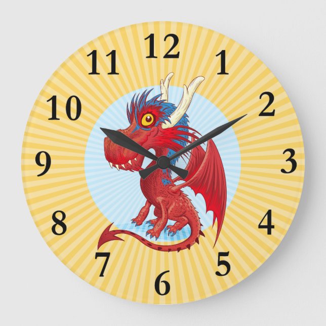 Cute Baby Dragon Clock (Front)