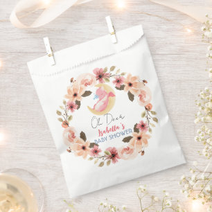 Cute baby dragon dinosaur wildflower baby shower favour bags