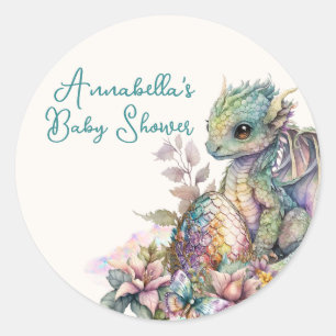 Cute Baby Dragon Egg Classic Round Sticker