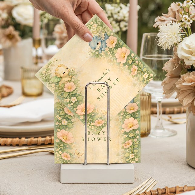 Cute Baby Dragon Fairytale Baby Shower Napkin (Creator Uploaded)