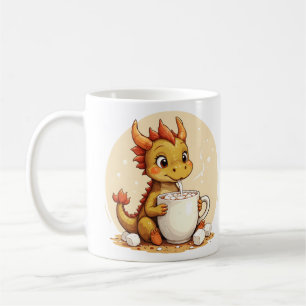 Cute Baby Dragon Hot Chocolate Kids Kawaii Cozy De Coffee Mug