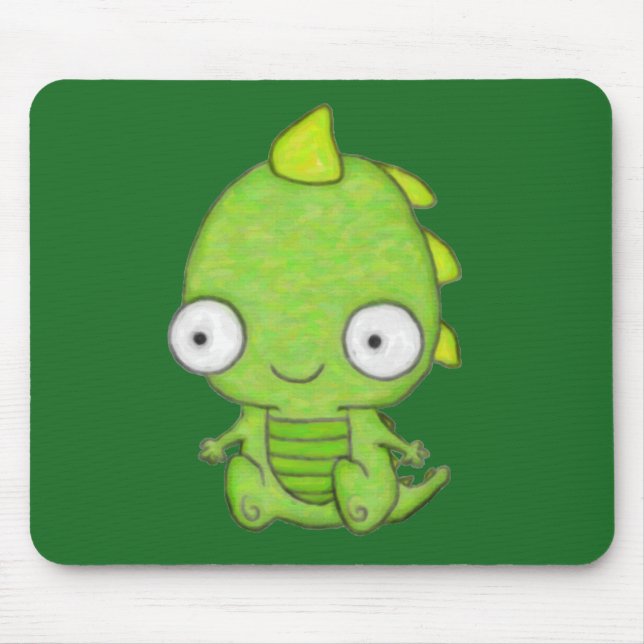 Cute Baby Dragon Mouse Mat (Front)