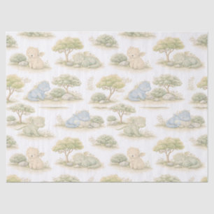 Cute Baby Dragon Pastel Woodland Pattern (1) Tissue Paper