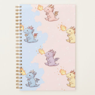Cute Baby Dragon Planner Kawaii Fire Breathing