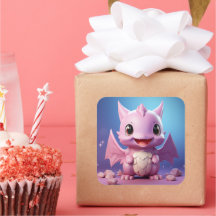 Cute baby dragon sticker