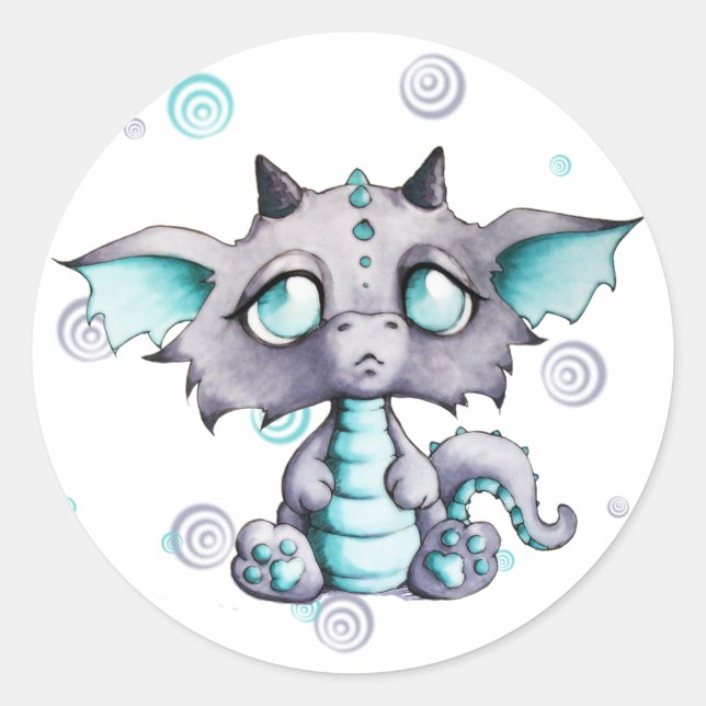 Cute Baby Dragon Sticker (Front)