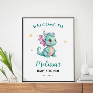 Cute Baby Dragon Welcome Sign