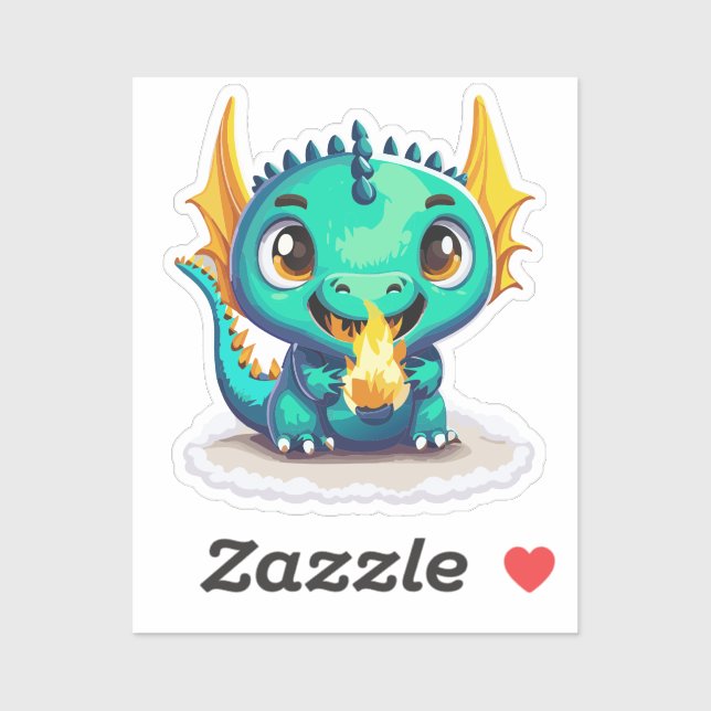 Cute Baby Dragon With His First Fire Ball (Sheet)
