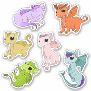 Cute Baby Dragon zodiac stickers