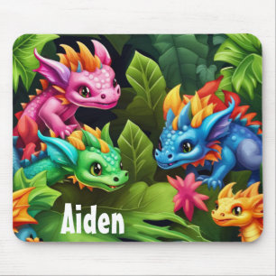 Cute Baby Dragons Mouse Mat
