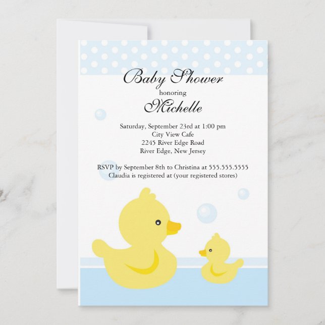 Cute Baby Duck Baby Shower Invitation (Front)