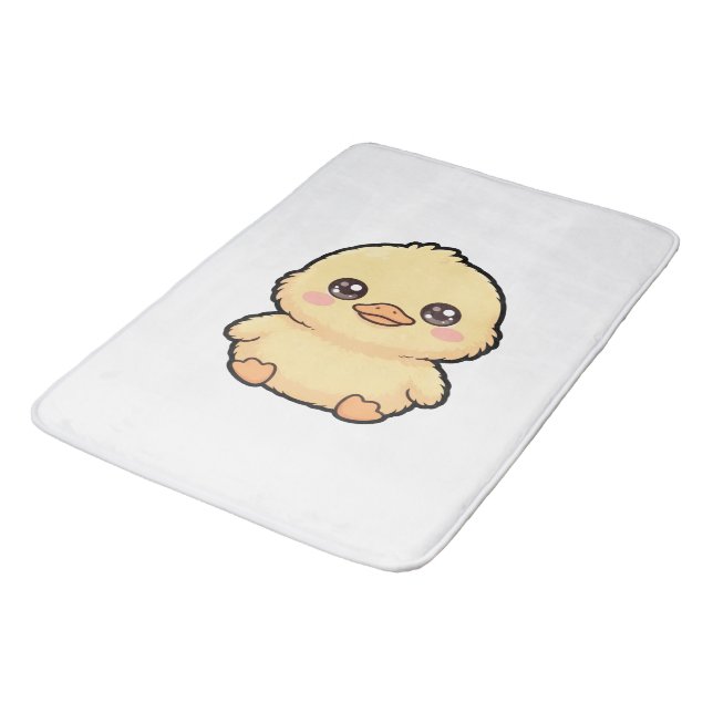 Cute Baby Duck Chick Bath Mat (Angled)