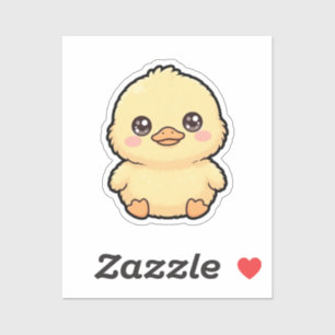 Cute Baby Duck Chick Custom-Cut Vinyl Sticker