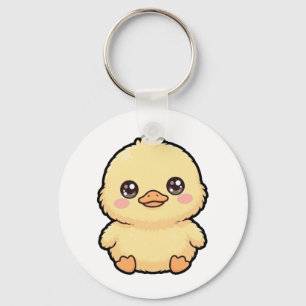 Cute Baby Duck Chick Keychain