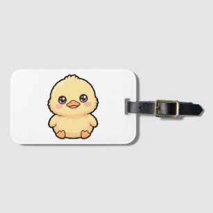 Cute Baby Duck Chick Luggage Tag