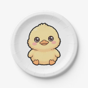Cute Baby Duck Chick  Paper Plate