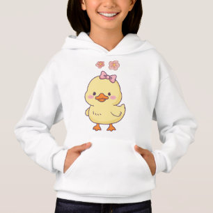 Cute Baby Duck Girls Hoodie