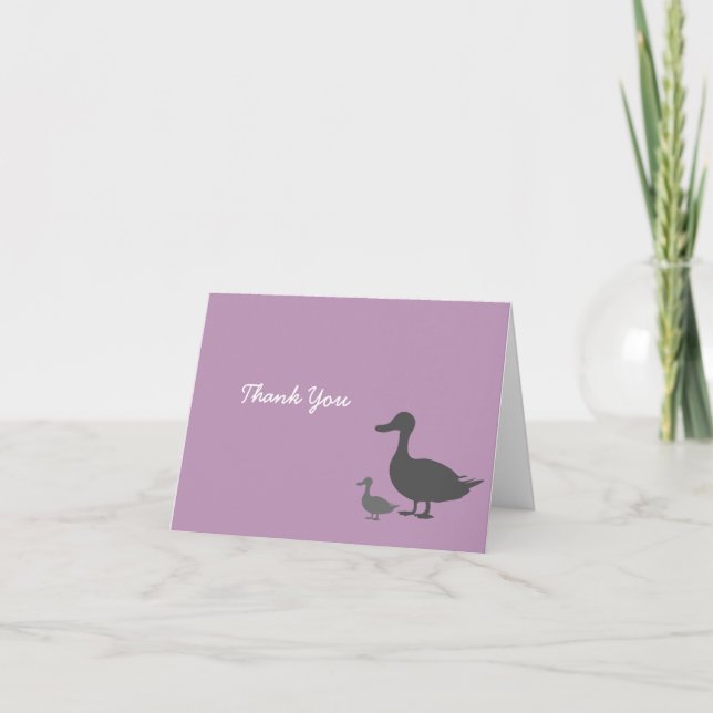 Cute baby duck thank you card (Front)