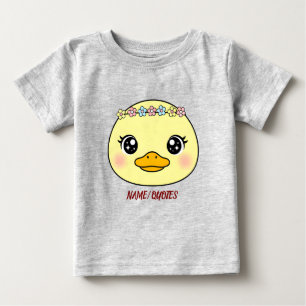 Cute Baby Duck with Flower Crown T-Shirt