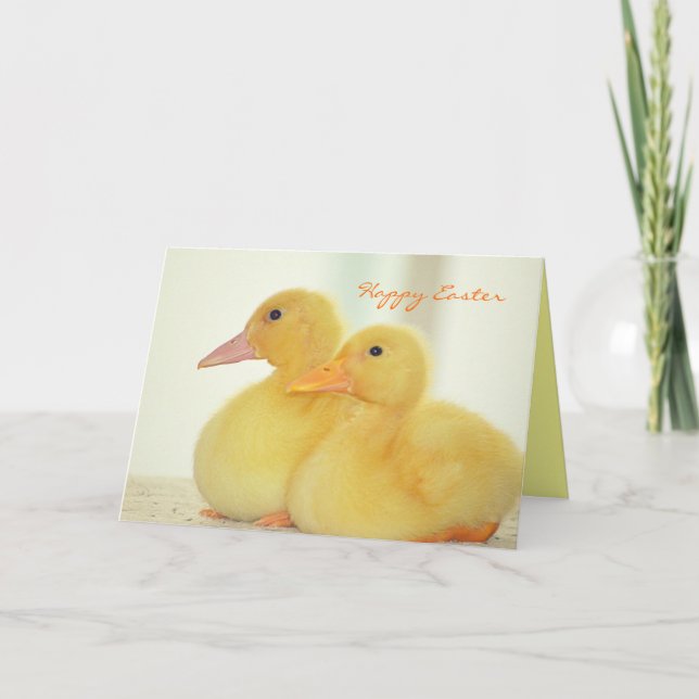 Cute Baby Ducks Custom Easter Card (Front)