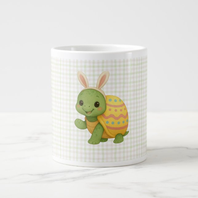 Cute baby Easter/Spring Turtle Large Coffee Mug (Front)