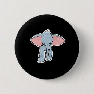 cute baby elephant 6 cm round badge