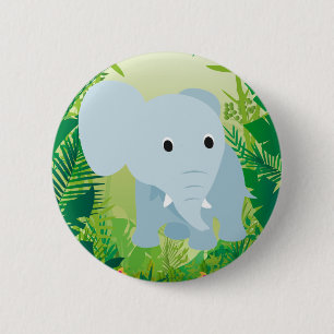 Cute Baby Elephant 6 Cm Round Badge