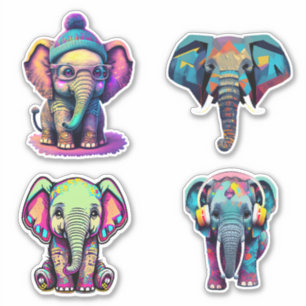 Cute Baby Elephant  Adorable Digital Illustrations