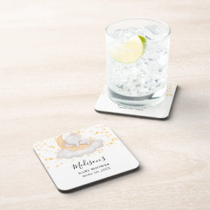 Cute Baby Elephant Baby Shower Party Coaster