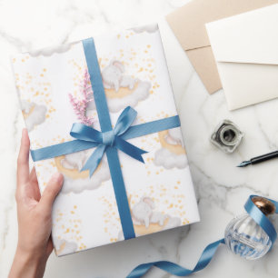 Cute Baby Elephant Baby Shower Party  Wrapping Paper