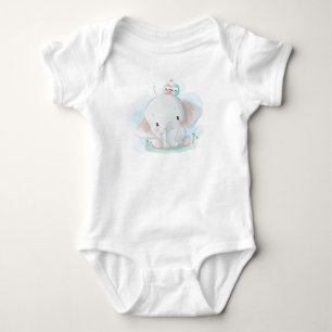 Cute Baby Elephant Bodysuit