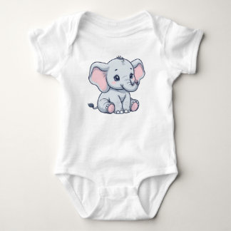 Cute Baby Elephant Bodysuit