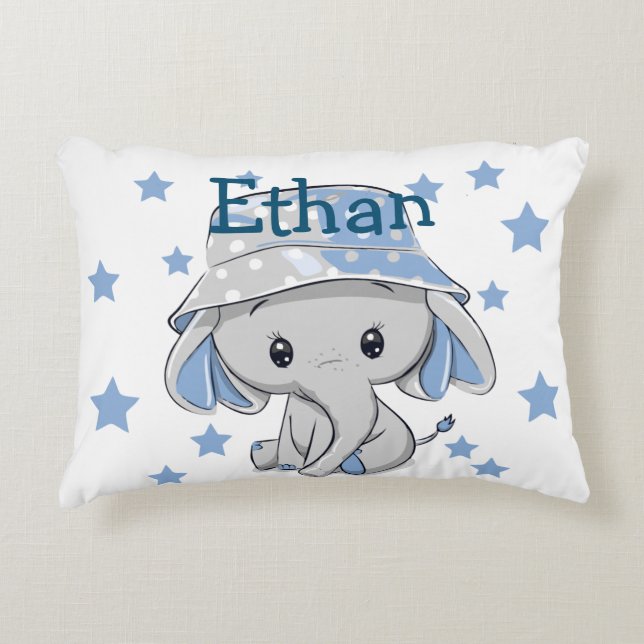 Cute Baby Elephant Boy  Decorative Cushion (Front)