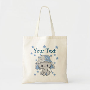 Cute Baby Elephant Boy Tote Bag